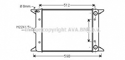 AVA QUALITY COOLING vw2005 -  Радиатор, охлаждение двигателя